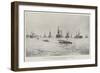 The Naval Manoeuvres, Arrival of the Channel Squadron in Mount's Bay-null-Framed Giclee Print