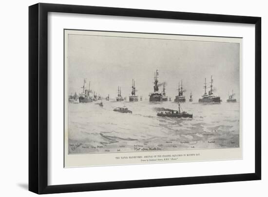 The Naval Manoeuvres, Arrival of the Channel Squadron in Mount's Bay-null-Framed Giclee Print