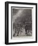 The Naval Manoeuvres, Coaling HMS Benbow by Electric Light-Joseph Nash-Framed Giclee Print