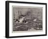 The Naval Manoeuvres, H M S Benbow in a Heavy Sea-William T. Maud-Framed Giclee Print