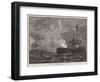 The Naval Manoeuvres, HMS Devastation Engaging the Enemy in the Irish Channel-null-Framed Giclee Print