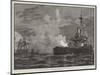 The Naval Manoeuvres, HMS Devastation Engaging the Enemy in the Irish Channel-null-Mounted Giclee Print