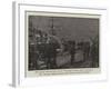 The Naval Manoeuvres, HMS Galatea Passing the Australia-null-Framed Giclee Print