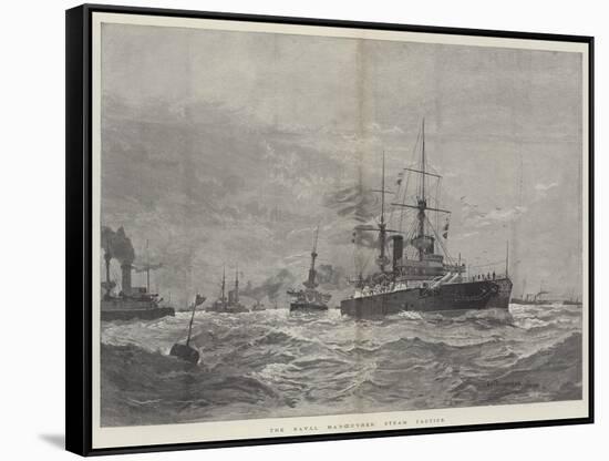 The Naval Manoeuvres, Steam Tactics-Henry Charles Seppings Wright-Framed Stretched Canvas