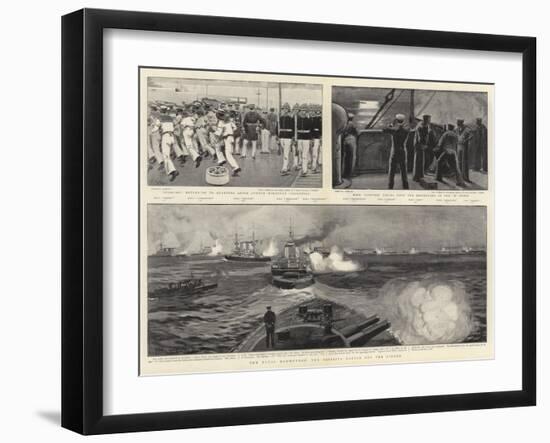 The Naval Manoeuvres, the Decisive Battle Off the Lizard-Joseph Nash-Framed Giclee Print