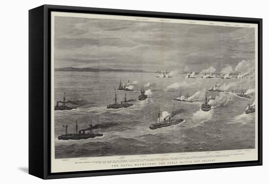 The Naval Manoeuvres, the Great Battle Off Belfast-Joseph Nash-Framed Stretched Canvas