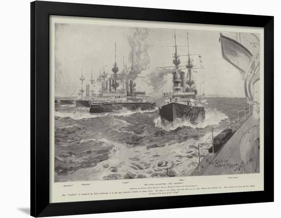 The Naval Manoeuvres, the Gridiron-Henry Charles Seppings Wright-Framed Giclee Print