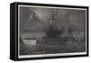The Naval Manoeuvres, the Gun-Boat Flotilla in the Downs-null-Framed Stretched Canvas