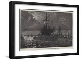 The Naval Manoeuvres, the Gun-Boat Flotilla in the Downs-null-Framed Giclee Print