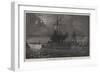 The Naval Manoeuvres, the Gun-Boat Flotilla in the Downs-null-Framed Giclee Print