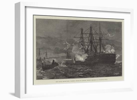The Naval Manoeuvres, Torpedo Attack on Admiral Tryon's Squadron in Plymouth Sound-null-Framed Giclee Print