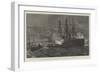 The Naval Manoeuvres, Torpedo Attack on Admiral Tryon's Squadron in Plymouth Sound-null-Framed Giclee Print