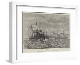 The Naval Manoeuvres, Torpedo-Catchers Off the Wicklow Coast-null-Framed Giclee Print