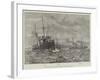 The Naval Manoeuvres, Torpedo-Catchers Off the Wicklow Coast-null-Framed Giclee Print