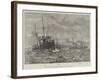 The Naval Manoeuvres, Torpedo-Catchers Off the Wicklow Coast-null-Framed Giclee Print