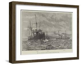 The Naval Manoeuvres, Torpedo-Catchers Off the Wicklow Coast-null-Framed Giclee Print