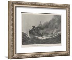 The Naval Manoeuvres, Torpedo Craft Going Down Channel to Join their Squadron after Mobilisation-Fred T. Jane-Framed Giclee Print