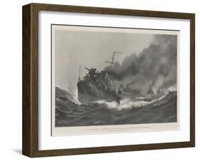 The Naval Manoeuvres, Torpedo Craft Going Down Channel to Join their Squadron after Mobilisation-Fred T. Jane-Framed Giclee Print