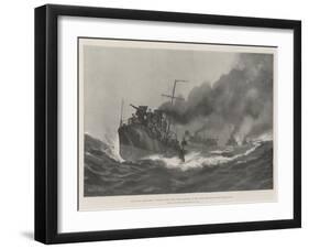 The Naval Manoeuvres, Torpedo Craft Going Down Channel to Join their Squadron after Mobilisation-Fred T. Jane-Framed Giclee Print