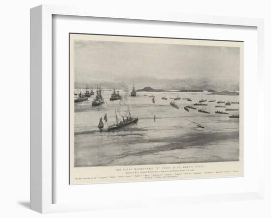 The Naval Manoeuvres, X Fleet at St Mary's, Scilly-Henry Charles Seppings Wright-Framed Giclee Print
