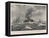 The Naval Manoeuvres, X Fleet Off Guernsey in Heavy Weather-Fred T. Jane-Framed Stretched Canvas