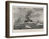 The Naval Manoeuvres, X Fleet Off Guernsey in Heavy Weather-Fred T. Jane-Framed Giclee Print