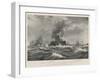 The Naval Manoeuvres, X Fleet Off Guernsey in Heavy Weather-Fred T. Jane-Framed Giclee Print