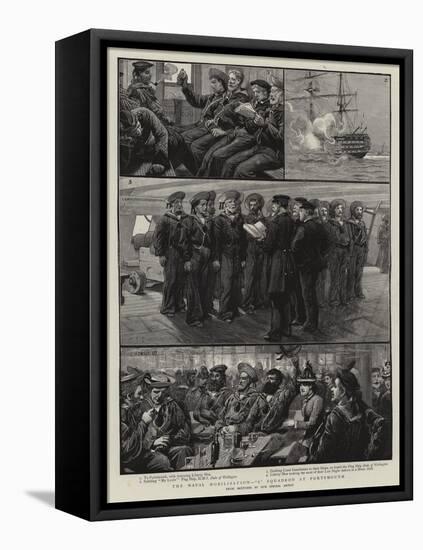 The Naval Mobilisation, A Squadron at Portsmouth-Charles Joseph Staniland-Framed Stretched Canvas