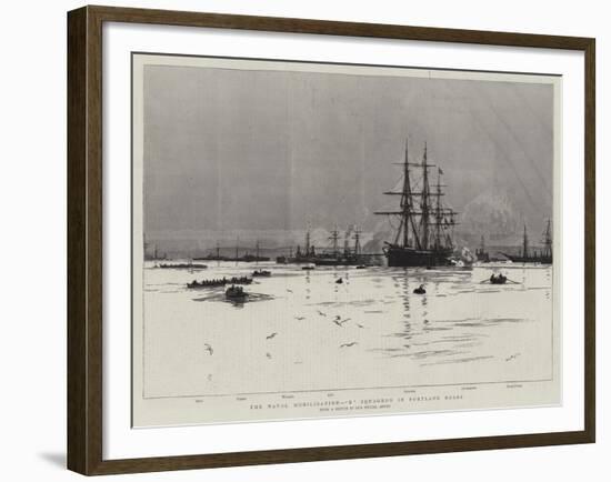 The Naval Mobilisation, B Squadron in Portland Roads-William Lionel Wyllie-Framed Giclee Print