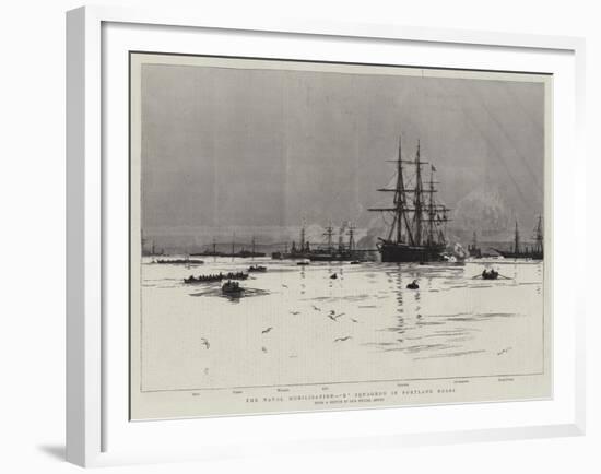 The Naval Mobilisation, B Squadron in Portland Roads-William Lionel Wyllie-Framed Giclee Print