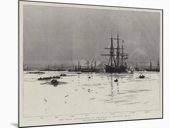 The Naval Mobilisation, B Squadron in Portland Roads-William Lionel Wyllie-Mounted Giclee Print