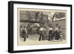 The Naval Review at Spithead, Firing the Royal Salute from HMS Hercules-Charles Green-Framed Giclee Print