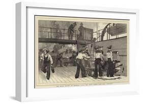 The Naval Review at Spithead, Firing the Royal Salute from HMS Hercules-Charles Green-Framed Giclee Print