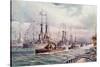 The Naval Review at Spithead-English School-Stretched Canvas