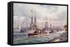 The Naval Review at Spithead-English School-Framed Stretched Canvas