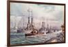 The Naval Review at Spithead-English School-Framed Giclee Print