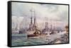 The Naval Review at Spithead-English School-Framed Stretched Canvas