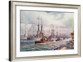 The Naval Review at Spithead-English School-Framed Giclee Print