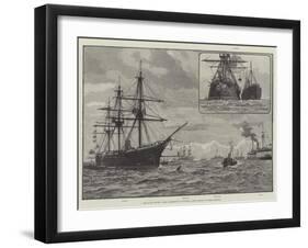 The Naval Review, Fleet Assembling at Spithead, Ships Taking Up their Position-null-Framed Giclee Print