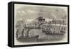 The Naval Review, the Queen and Royal Family Embarking at Portsmouth-Robert Thomas Landells-Framed Stretched Canvas