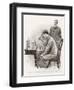 The Naval Treaty Holmes Busy with His Chemistry Apparatus at Baker Street-Sidney Paget-Framed Photographic Print