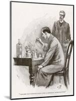 The Naval Treaty Holmes Busy with His Chemistry Apparatus at Baker Street-Sidney Paget-Mounted Photographic Print