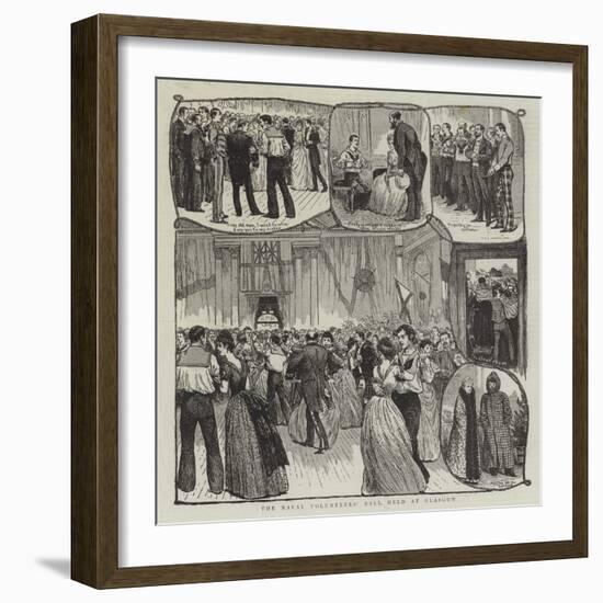 The Naval Volunteers' Ball Held at Glasgow-null-Framed Giclee Print