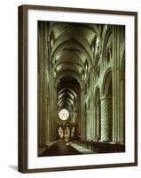 The Nave, Durham Cathedral, County Durham, England, United Kingdom-Adam Woolfitt-Framed Photographic Print