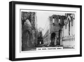 The Nave, Fountains Abbey, North Yorkshire, C1920S-null-Framed Giclee Print