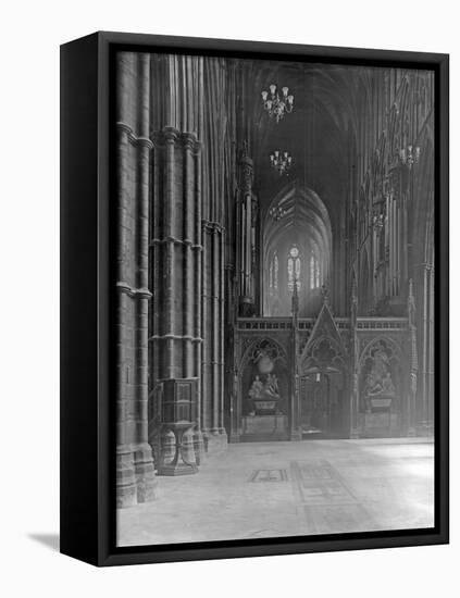 The Nave Looking East, Westminster Abbey, London-Frederick Henry Evans-Framed Stretched Canvas