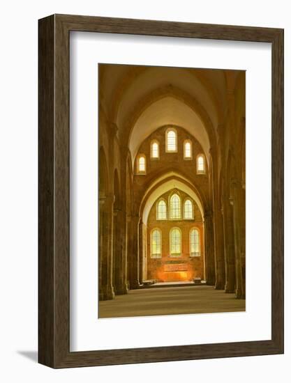 The Nave of Fontenay Abbey, UNESCO World Heritage Site, Cote D'Or, Burgundy, France, Europe-Julian Elliott-Framed Photographic Print