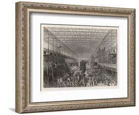 The Nave of the Great Exhibition Looking West-T. Sherrat-Framed Art Print