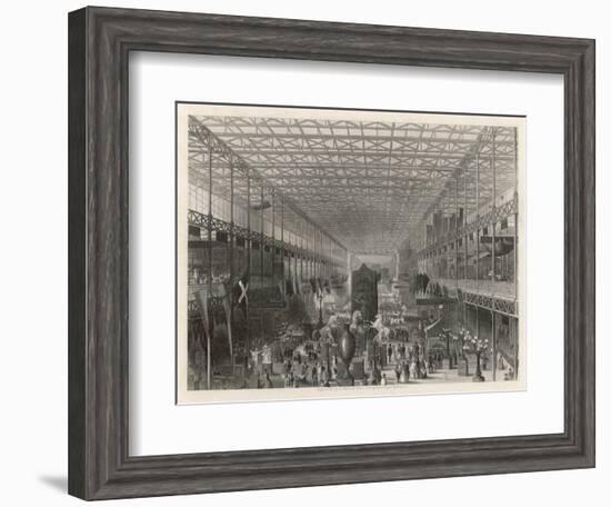 The Nave of the Great Exhibition Looking West-T. Sherrat-Framed Art Print