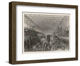 The Nave of the Great Exhibition Looking West-T. Sherrat-Framed Art Print